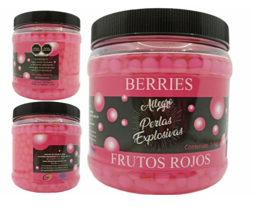 Perlas Explosivas Frutos Rojos 1 Kg