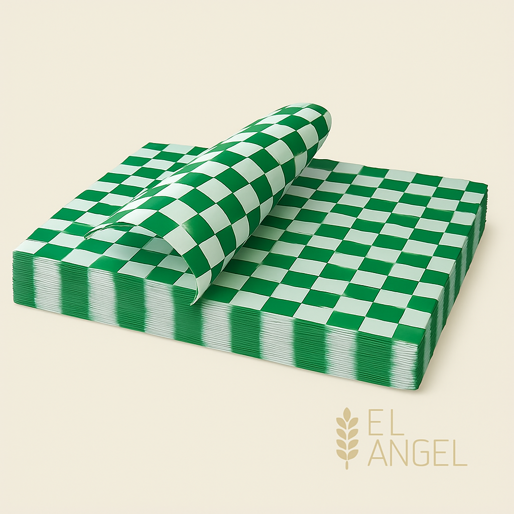 Papel Cuadros Verde Grado Alimenticio