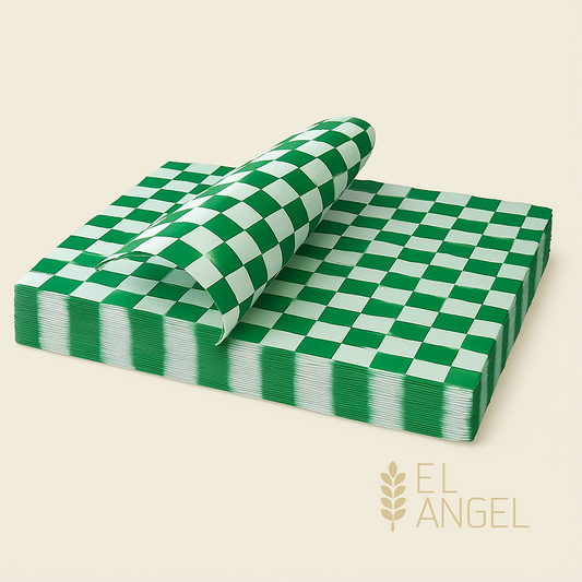 Papel Cuadros Verde Grado Alimenticio