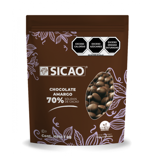 Chocolate - Chocolate amargo - 70% Cacao - Wafers - Caja 10 kg