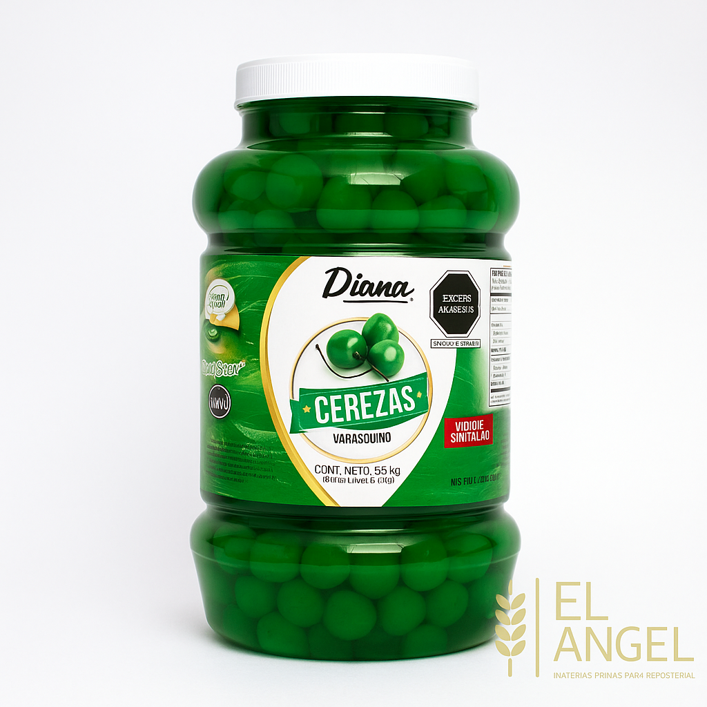 Cereza Verde en Almíbar Sin Tallo