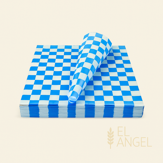 Papel Cuadros Azul Grado Alimenticio
